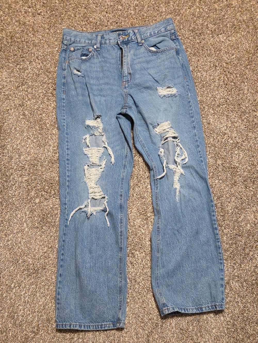 AEROPOSTALE Women's High Rise Baggy Ripped Jeans